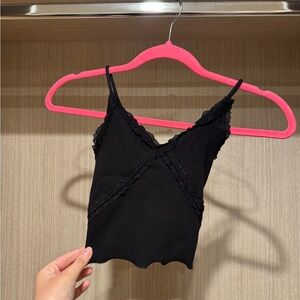 Fashion Nova Elegant Black Lace Cropped Camisole